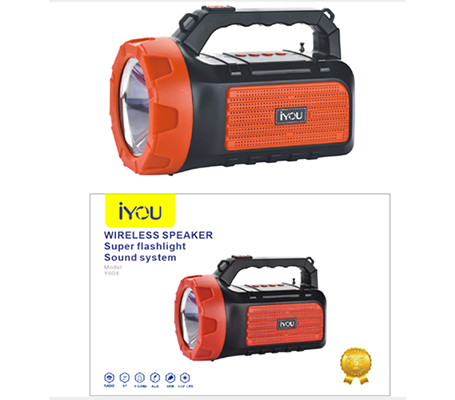 WIRELESS SPEAKERY604 Super flashlight sound system