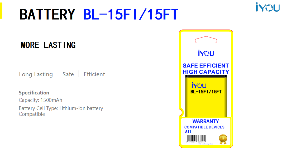BATTERY BL-15FI/15FT